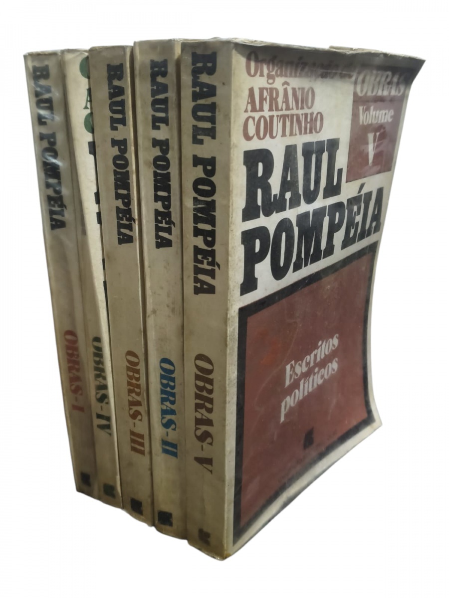 COLEÇÃO COM 5 VOLUMES - Raul Pompéia Obras Vol. I, II,