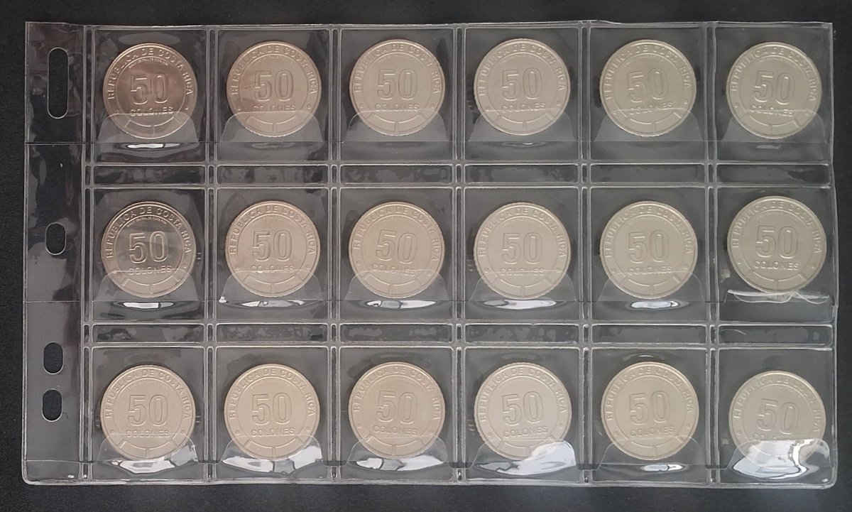 COSTA RICA - SÉRIE COMPLETA DE FAUNA COM 6 MOEDAS - FC - 3 SÉRIES IGUAIS