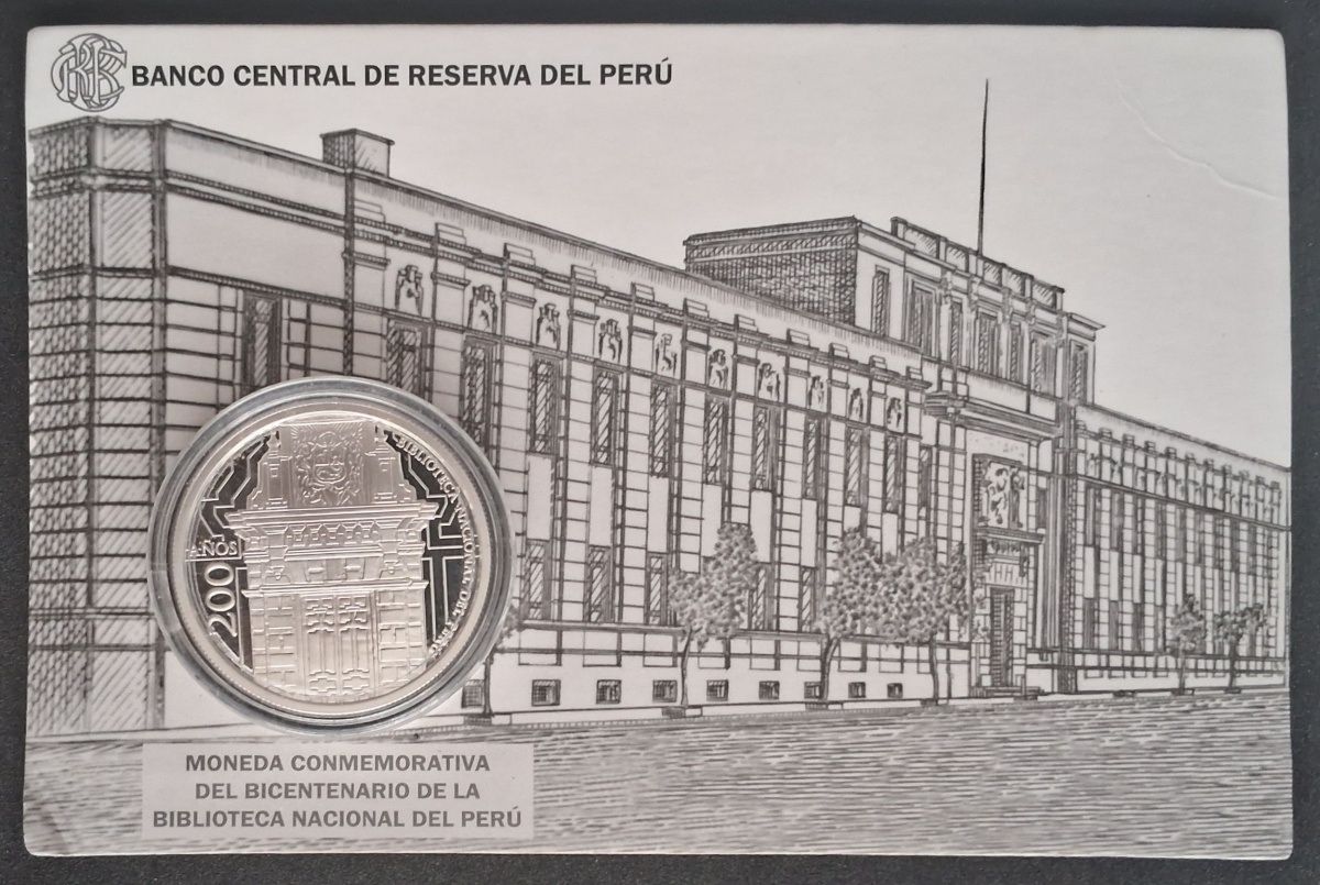 PERÚ - BLISTER COM MOEDA COMEMORATIVA DE PRATA - 1 ONÇA - PROOF