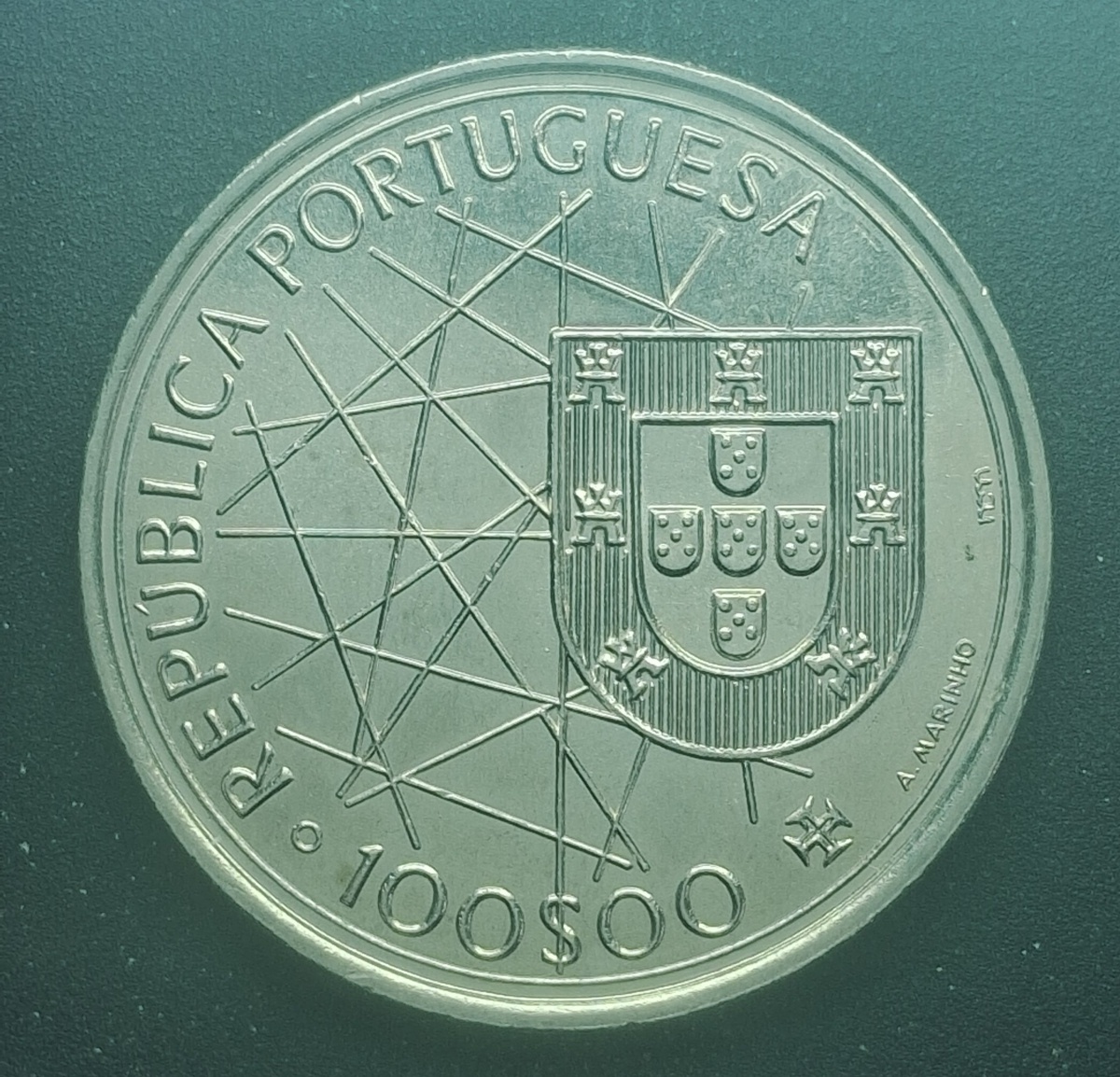 PORTUGAL - MOEDA DE NÍQUEL - 100 ESCUDOS - SOBERBA