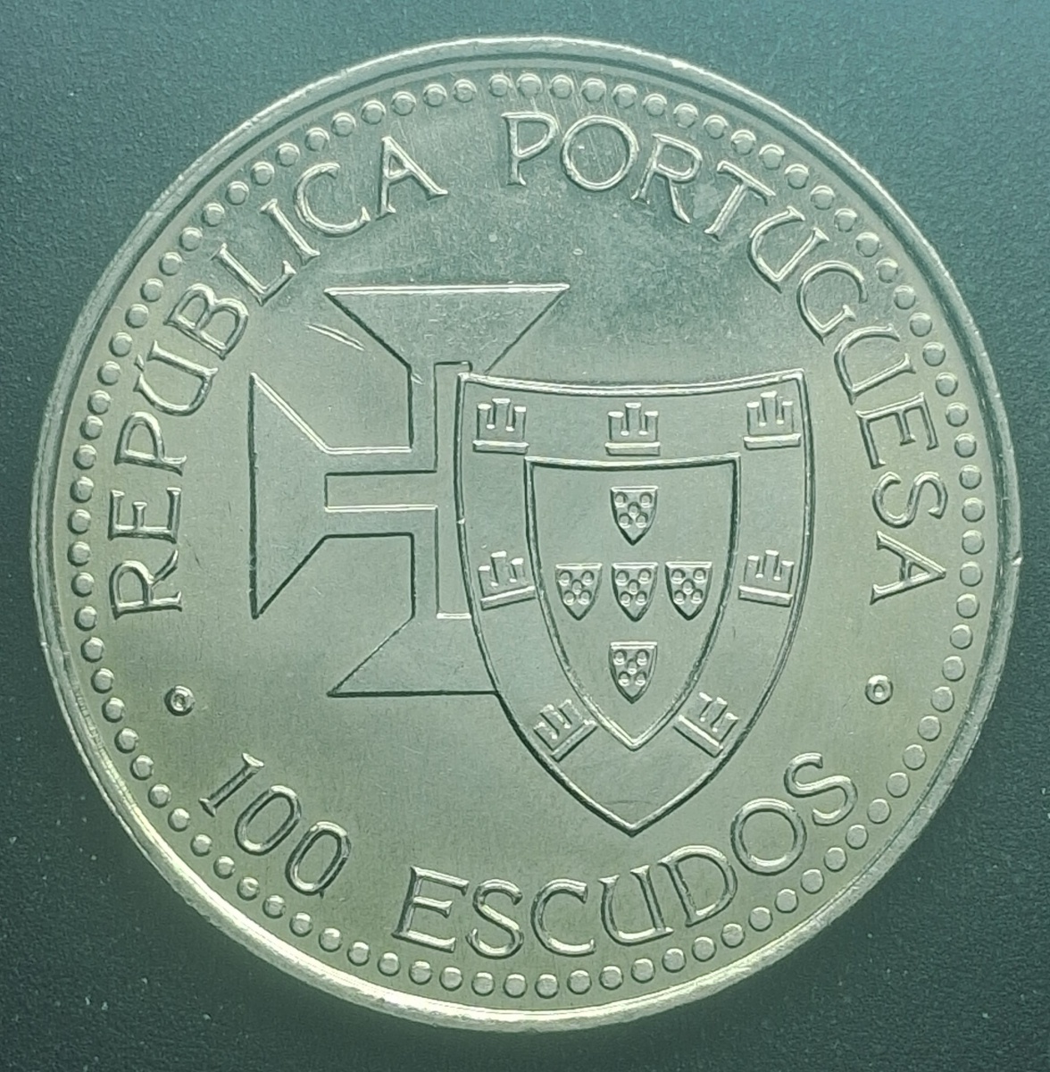 PORTUGAL - MOEDA DE NÍQUEL - 100 ESCUDOS - SOBERBA