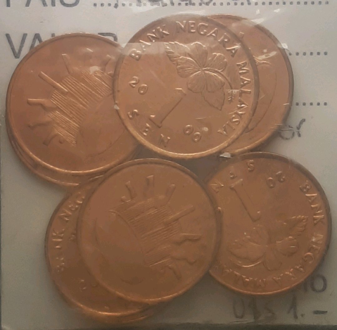 MALASIA - 10 MOEDAS DE 1 SEN - FC