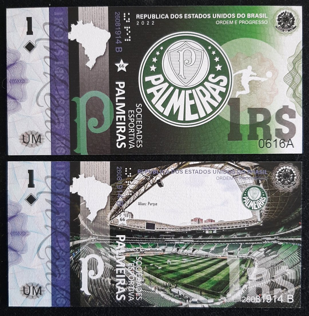 BRAZIL CLUBES DE FUTEBOL - CÉDULA FANTASIA - FE