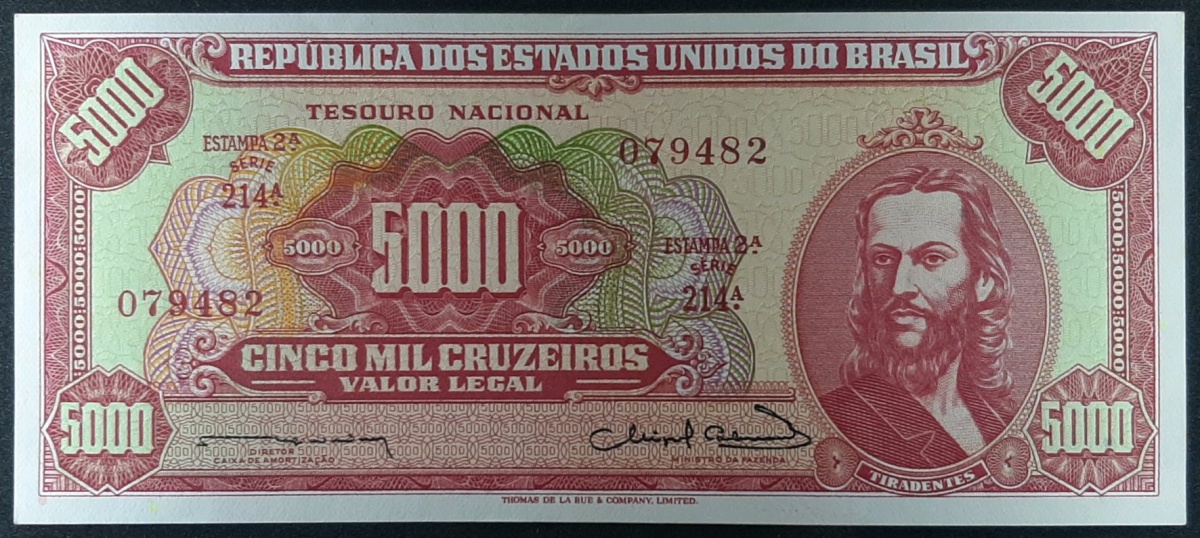 C 107 - 1963 - 5000 CRUZEIROS - FE - REGINALDO NUNES/MIGUEL CALMON - VALOR DE CAT. R$520