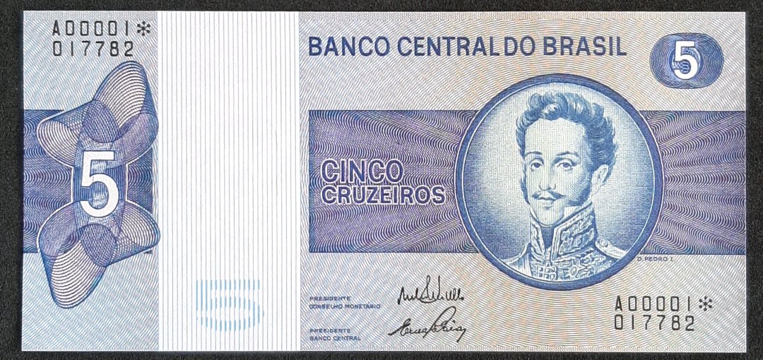 C 133a - 5 CRUZEIROS - REPOSIÇÃO - 1970 - FE - CAT. R$ 750
