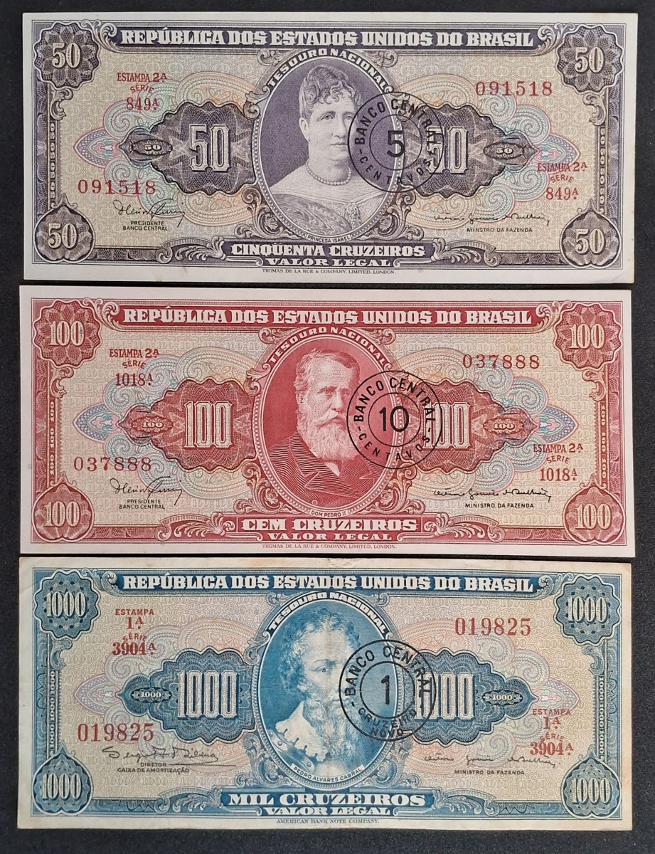 3 NOTAS  DE CRUZEIRO NOVO