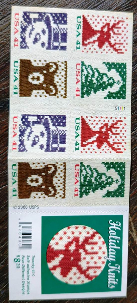 Estados Unidos - Festas de ano novo, caderneta cm selos sem carimbo com goma. Valor facial de US$ 8.20!