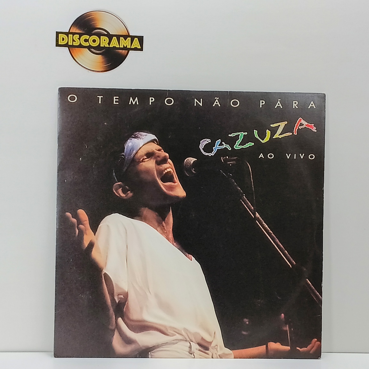 CAZUZA  -  O TEMPO NÃO PÁRA - AO VIVO  -  ASPECTO DO DISCO: EXCELENTE  /  ASPECTO DA CAPA: EXCELENTE  -  1988  -  LP DISCO DE VINIL (Verifique com atenção as imagens deste lote e entre em contato conosco até um dia útil ...