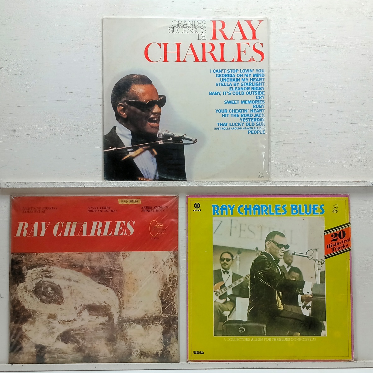 LOTE COM 3 LPS DE RAY CHARLES  -  LPS DISCOS DE VINIL (Verifique com atenção as imagens deste lote e entre em contato conosco até um dia útil antes do leilão, se houver dúvidas. Atenção: lotes de discos com mais de uma ...