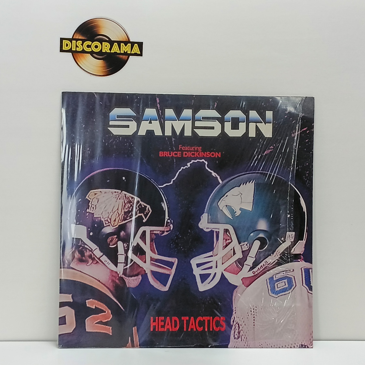 SAMSON feat. BRUCE DICKINSON  -  HEAD TACTICS  -  POSSUI ENCARTE  -  ASPECTO DO DISCO: EXCELENTE  /  ASPECTO DA CAPA: EXCELENTE  -  1986  -  LP DISCO DE VINIL (Verifique com atenção as imagens deste lote e entre em ...