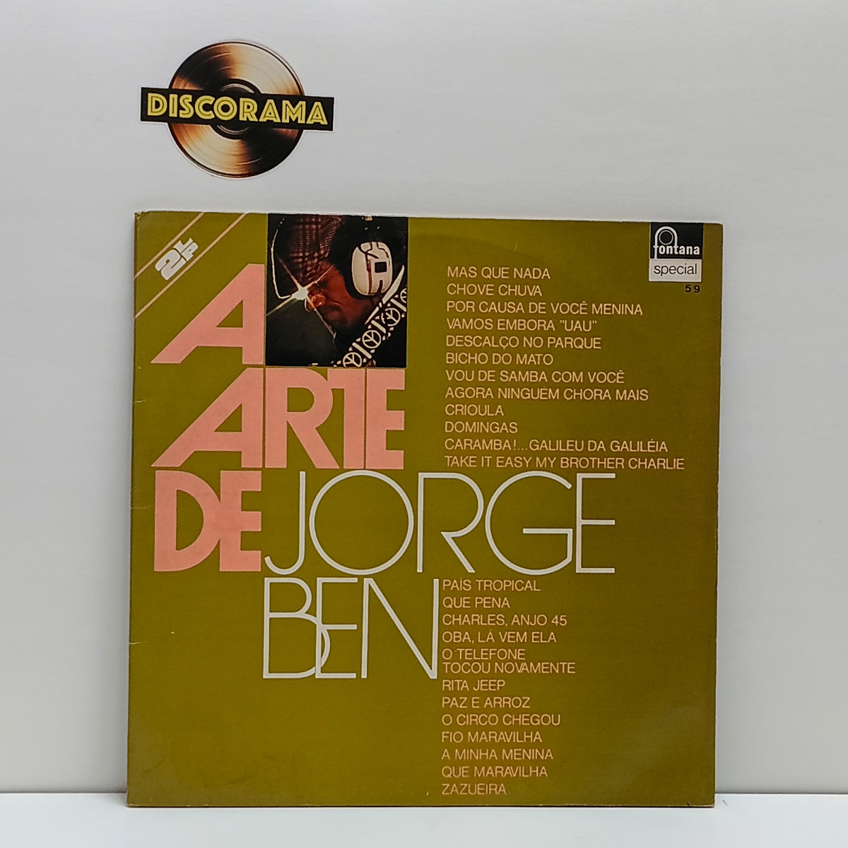 JORGE BEN JOR  -  A ARTE DE JORGE BEN  -  ÁLBUM DUPLO  -  CAPA GATEFOLD  -  ASPECTO DO DISCO: EXCELENTE  /  ASPECTO DA CAPA: VG+  -  1976  -  LP DISCO DE VINIL (Verifique com atenção as imagens deste lote e entre em ...
