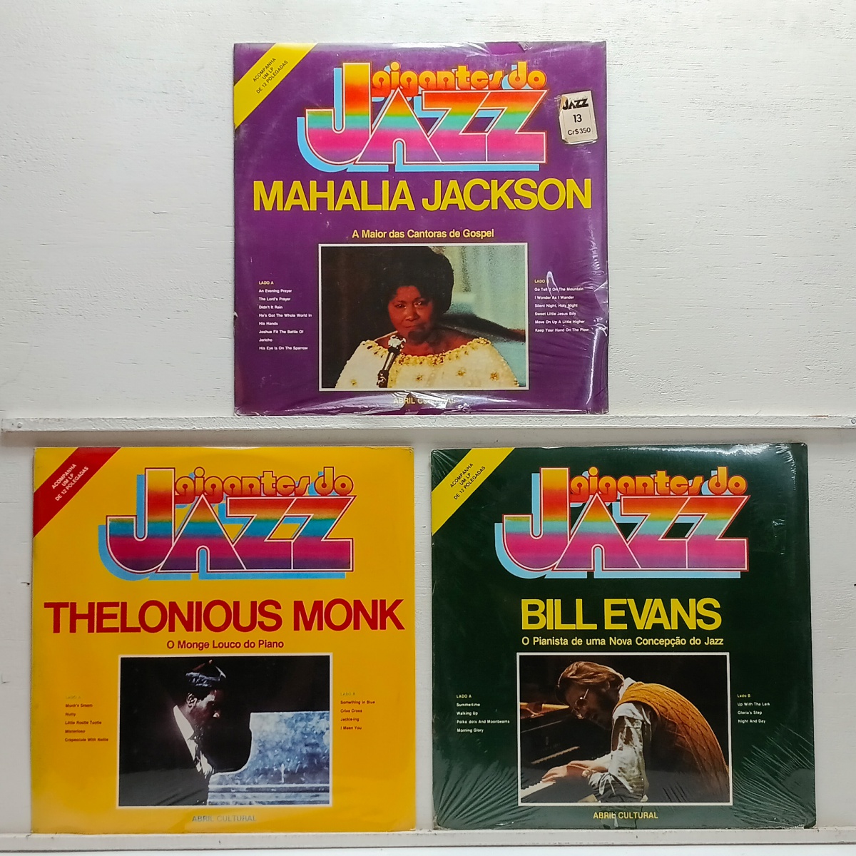 LOTE COM 3 LPS LACRADOS DE GIGANTES DO JAZZ  -  LPS DISCOS DE VINIL (Verifique com atenção as imagens deste lote e entre em contato conosco até um dia útil antes do leilão, se houver dúvidas. Atenção: lotes de discos ...