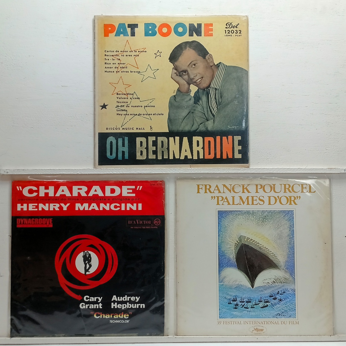 LOTE COM 3 LPS DE HENRY MANCINI, FRANCK POURCEL E PAT BOONE  -  LPS DISCOS DE VINIL (Verifique com atenção as imagens deste lote e entre em contato conosco até um dia útil antes do leilão, se houver dúvidas. Atenção: ...