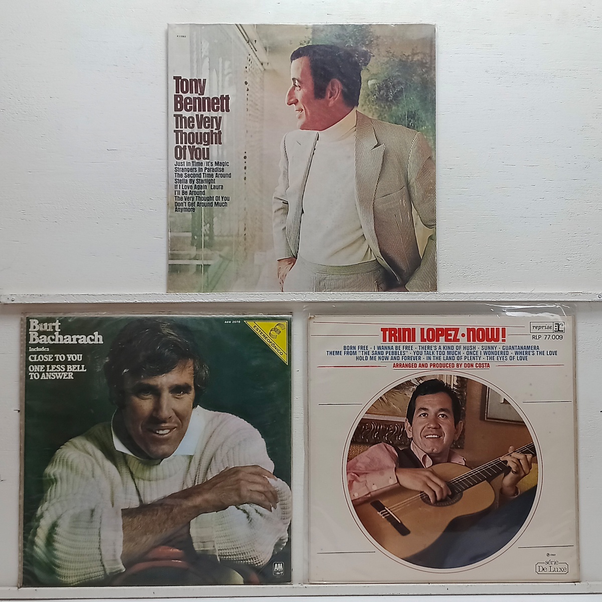 LOTE COM 3 LPS DE TONY BENNET, TRINI LOPEZ E BART BACHARACH  -  LPS DISCOS DE VINIL (Verifique com atenção as imagens deste lote e entre em contato conosco até um dia útil antes do leilão, se houver dúvidas. Atenção: ...
