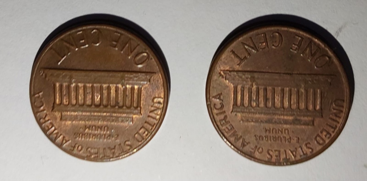 Lote composto por moeda de 1 centavo de dolar com erro de cunhagem letras agrupadas!