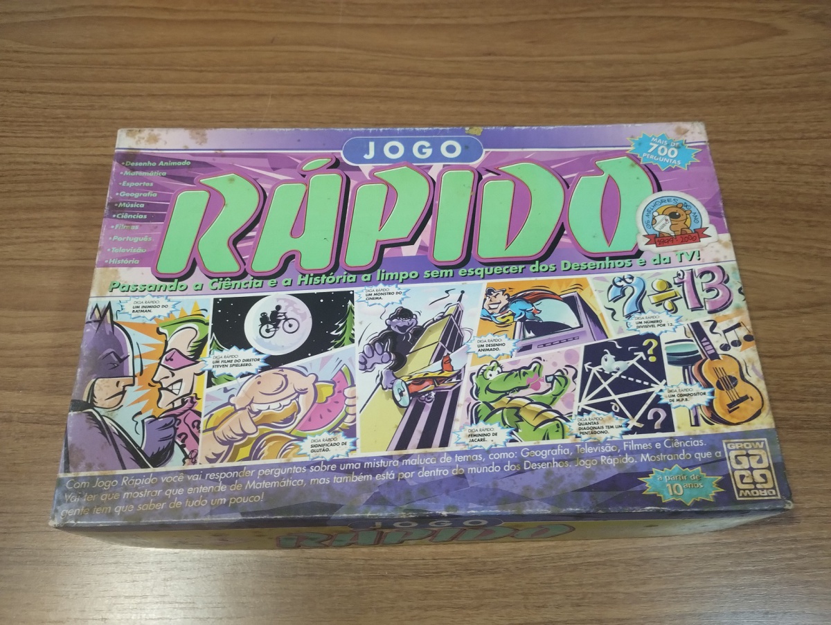 Lote composto por jogo de tabuleiro "Jogo rápido" Fabricado pela Grow, jogo completo!!!! Por favor observem bem as fotos antes de dar o lance e qualquer dúvidas ou mais fotos por gentileza entrar em contato no ...