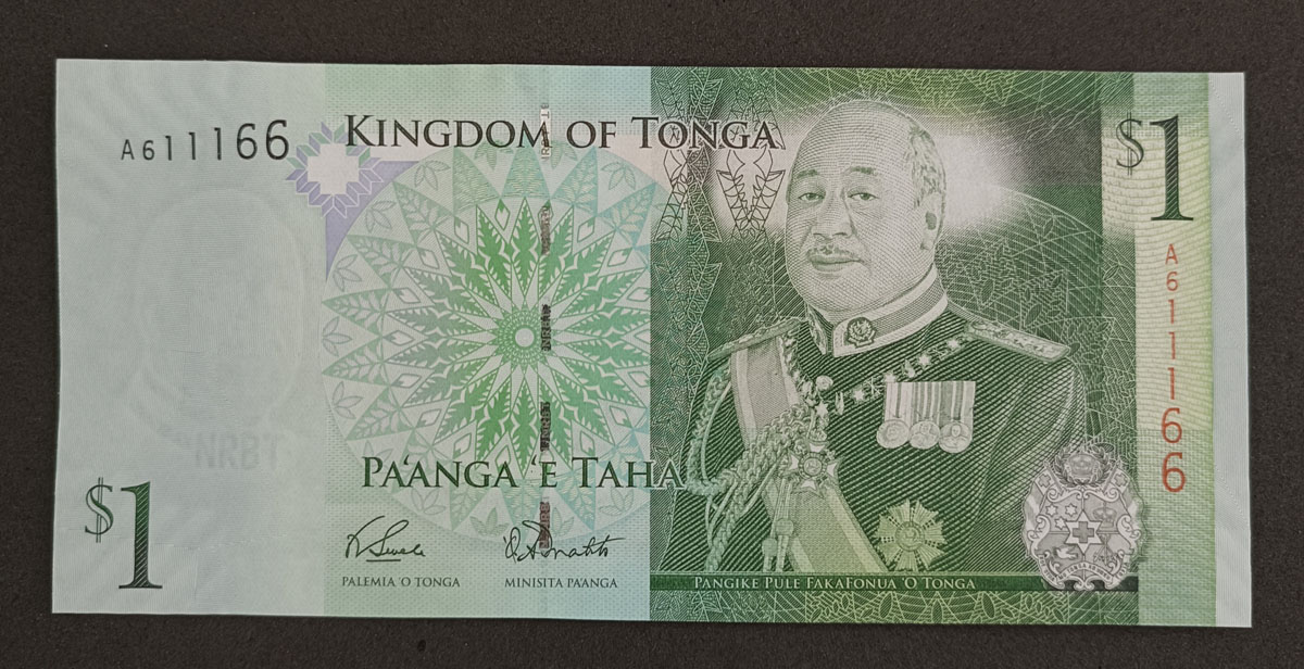 Cédula Tonga – 1 Pa’anga e Taha – P37 – `A61166` – FE