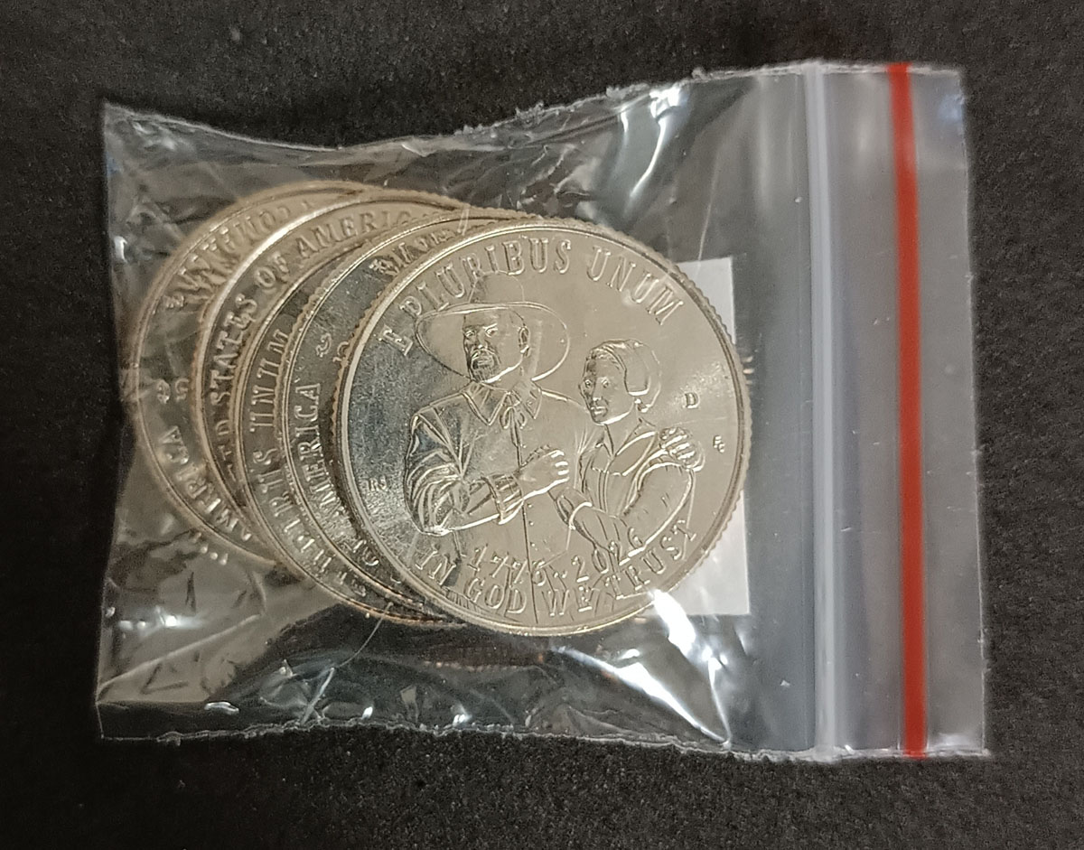 Lote Moedas Eua Quarter Dollar 2026 05 Unidades FC