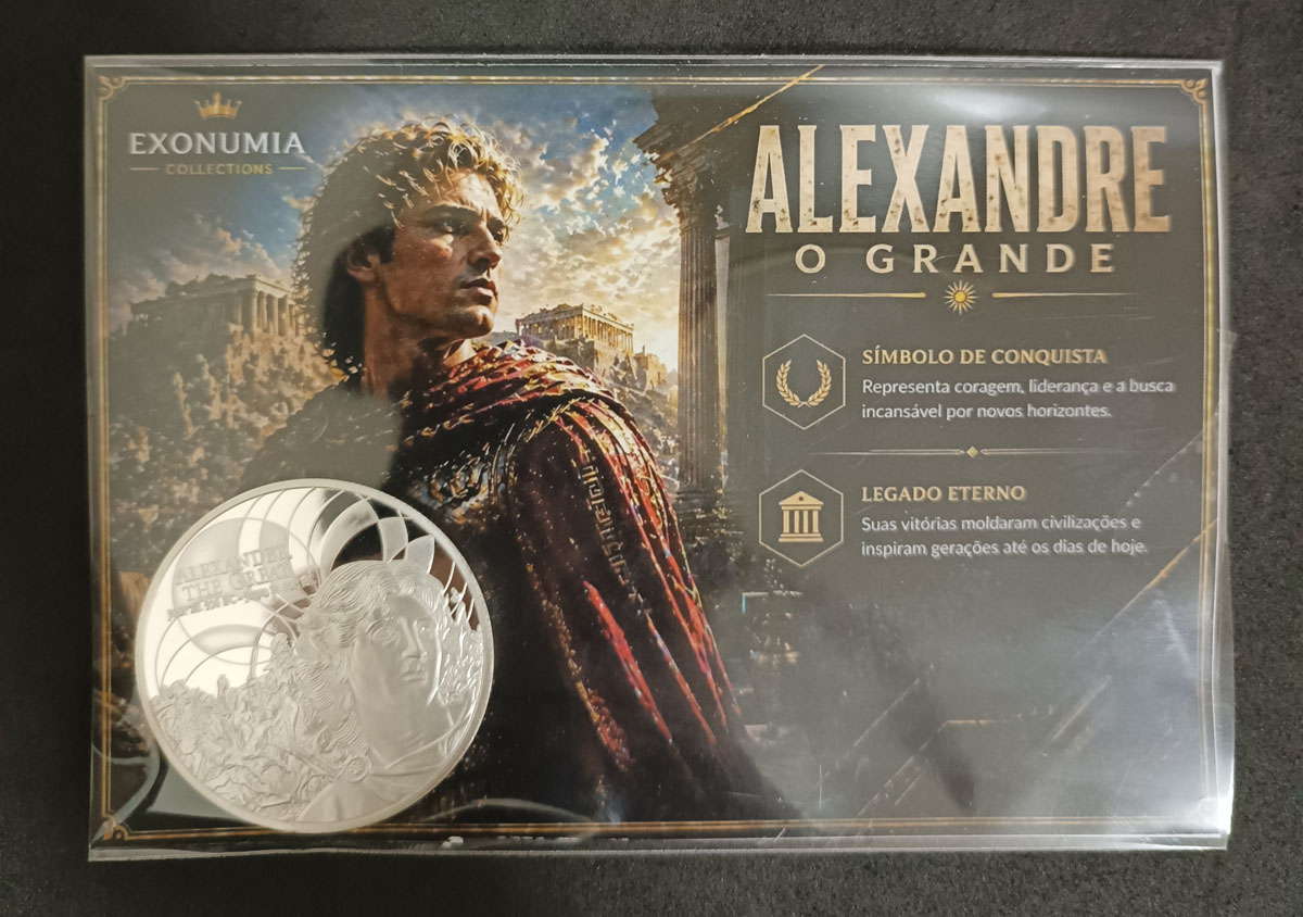 Exonumia Reino Unido – Alexandre (O Grande) – 40mm – Proof