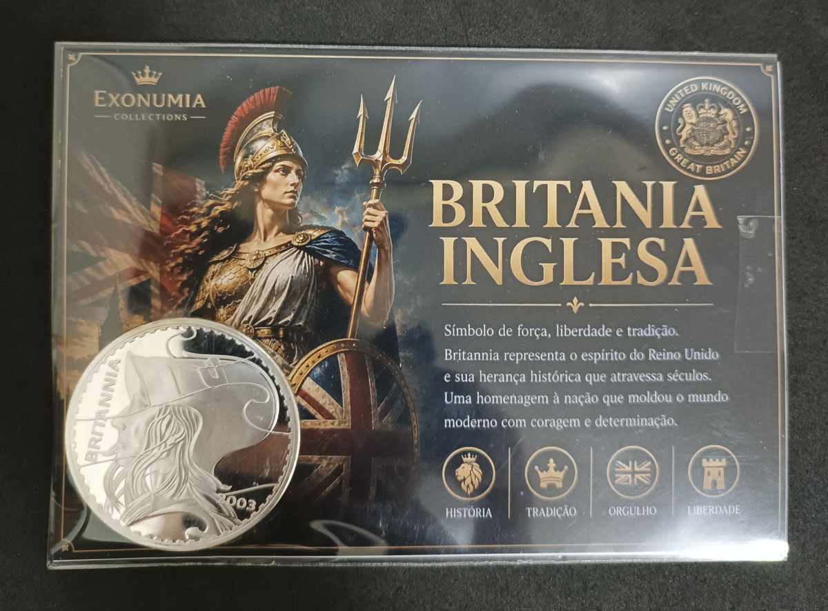 Exonumia Reino Unido – Britania Inglesa – 40mm – Proof
