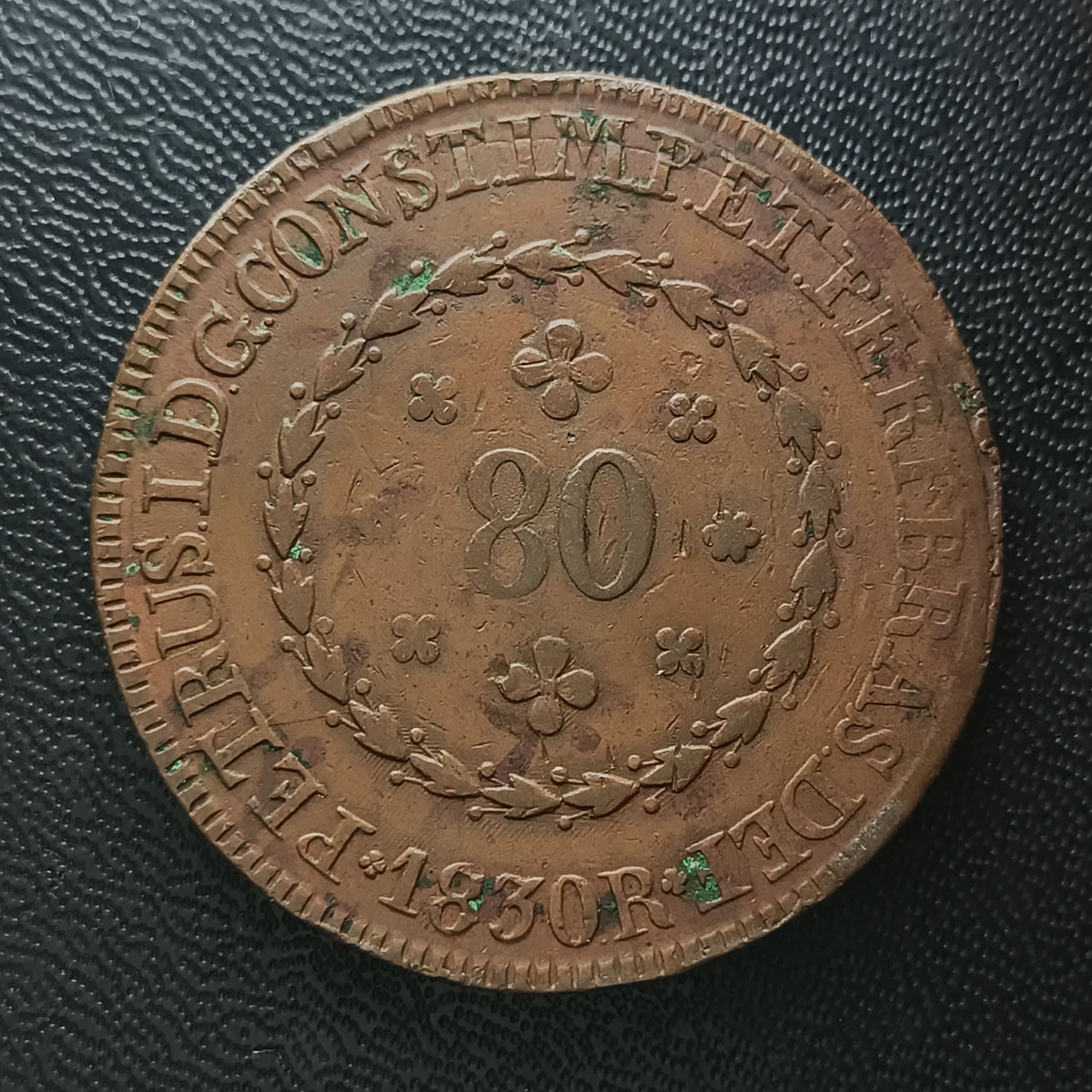 BRASIL - 80 RÉIS 1830 R - COBRE