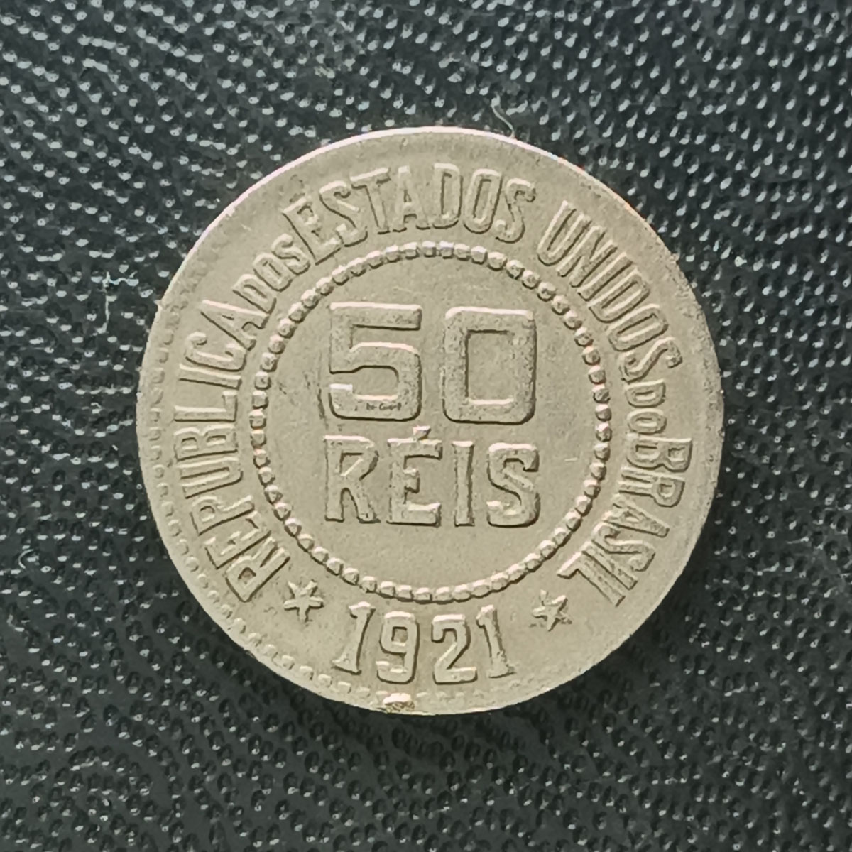 BRASIL - 50 RÉIS 1921 - CUPRO NIQUEL