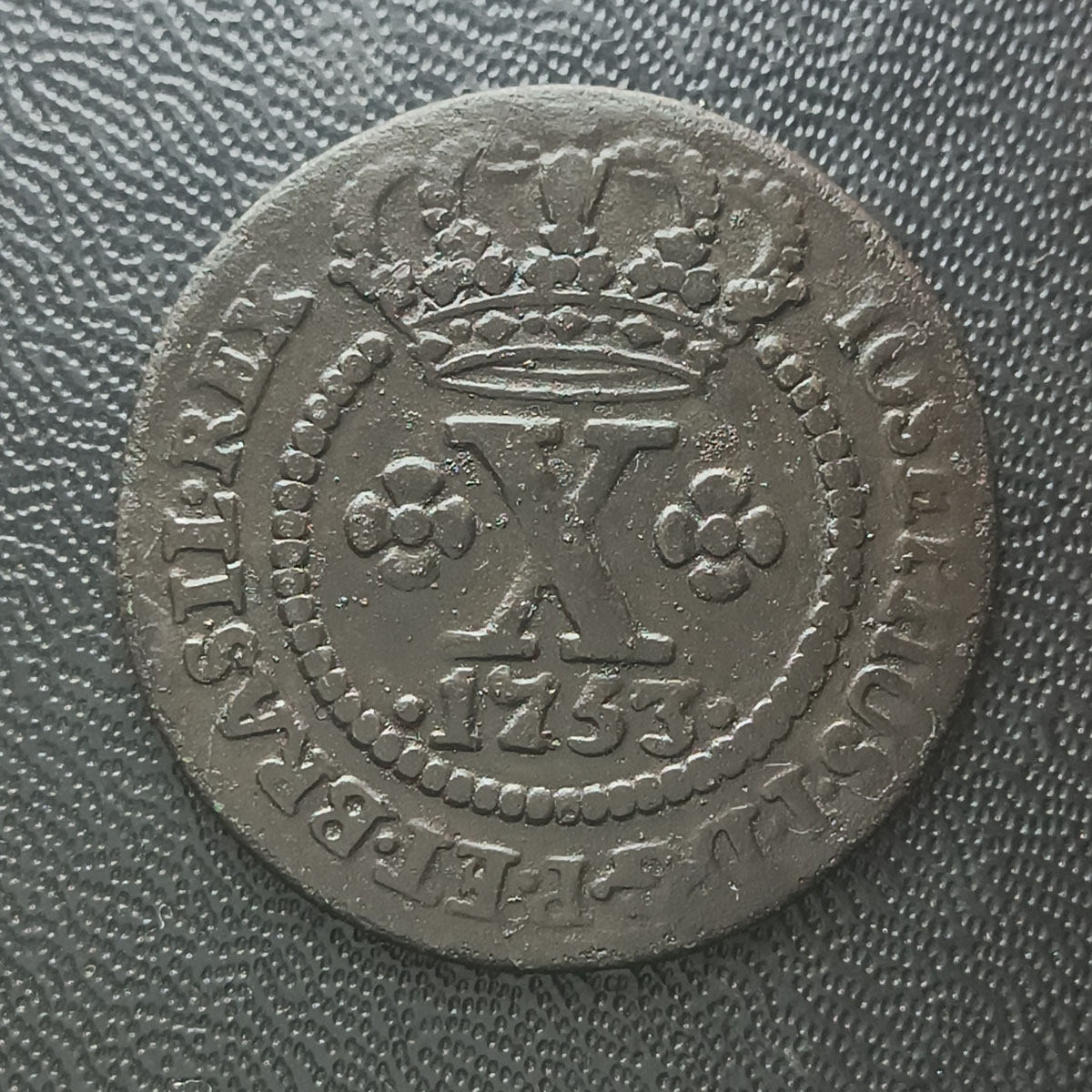 BRASIL - X RÉIS 1753 - COBRE  - BELA PEÇA