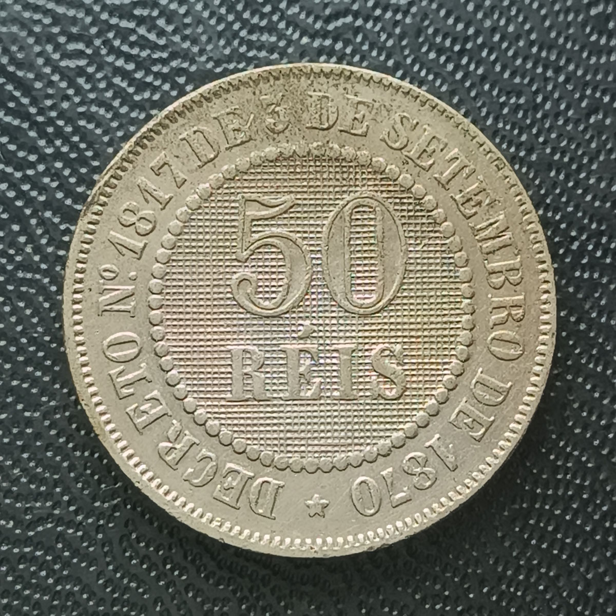 BRASIL - 50 RÉIS 1886 - CUPRO NIQUEL - BELA PEÇA