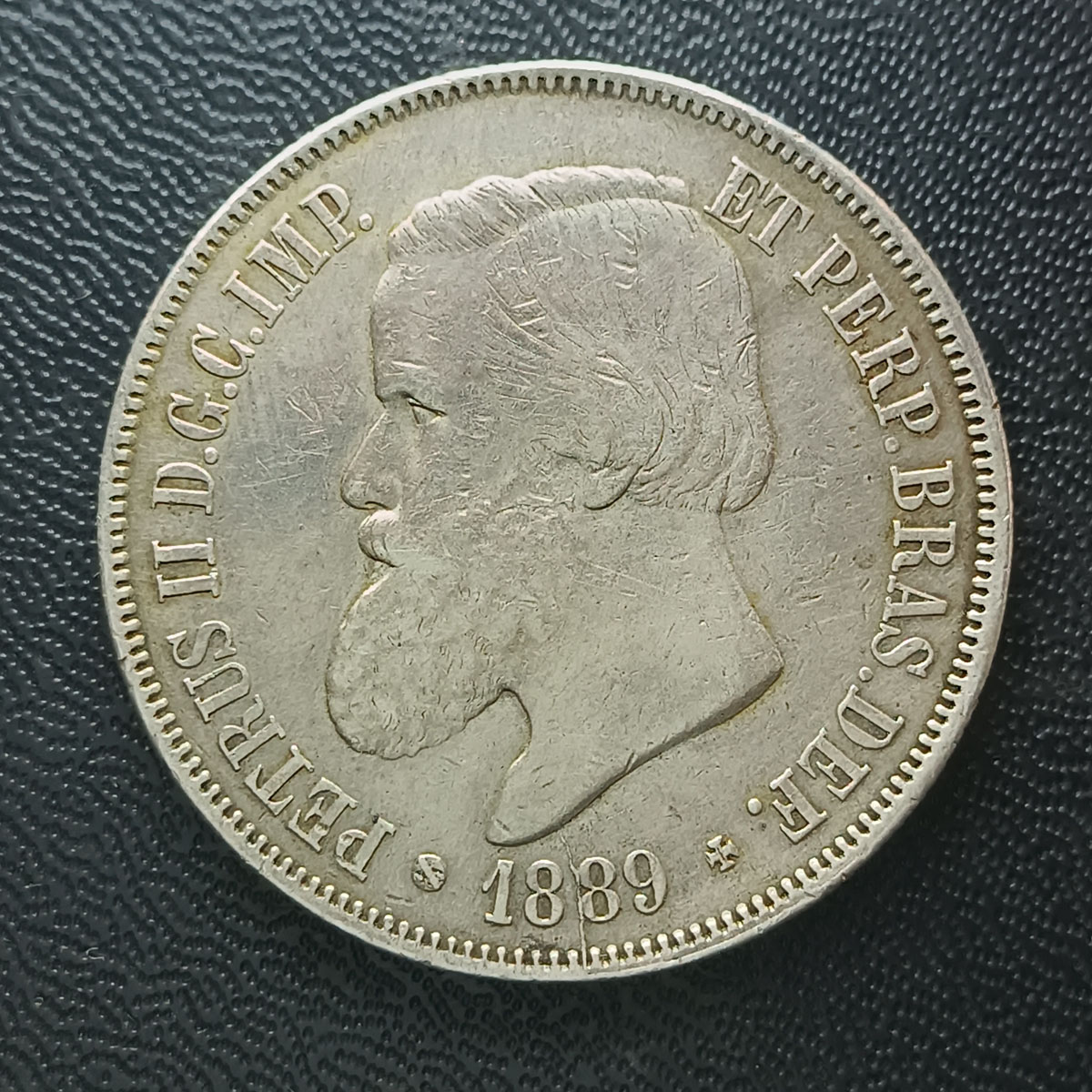 BRASIL - 2000 RÉIS 1889 - PRATA - 25,5GR