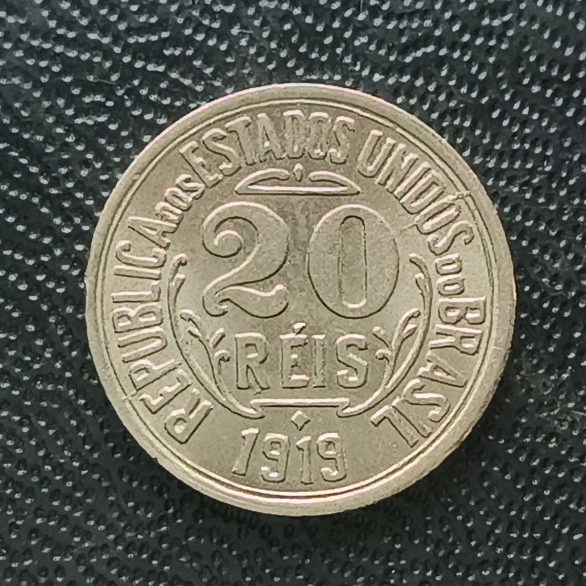 BRASIL - 20 RÉIS 1918 FC - LINDA PEÇA