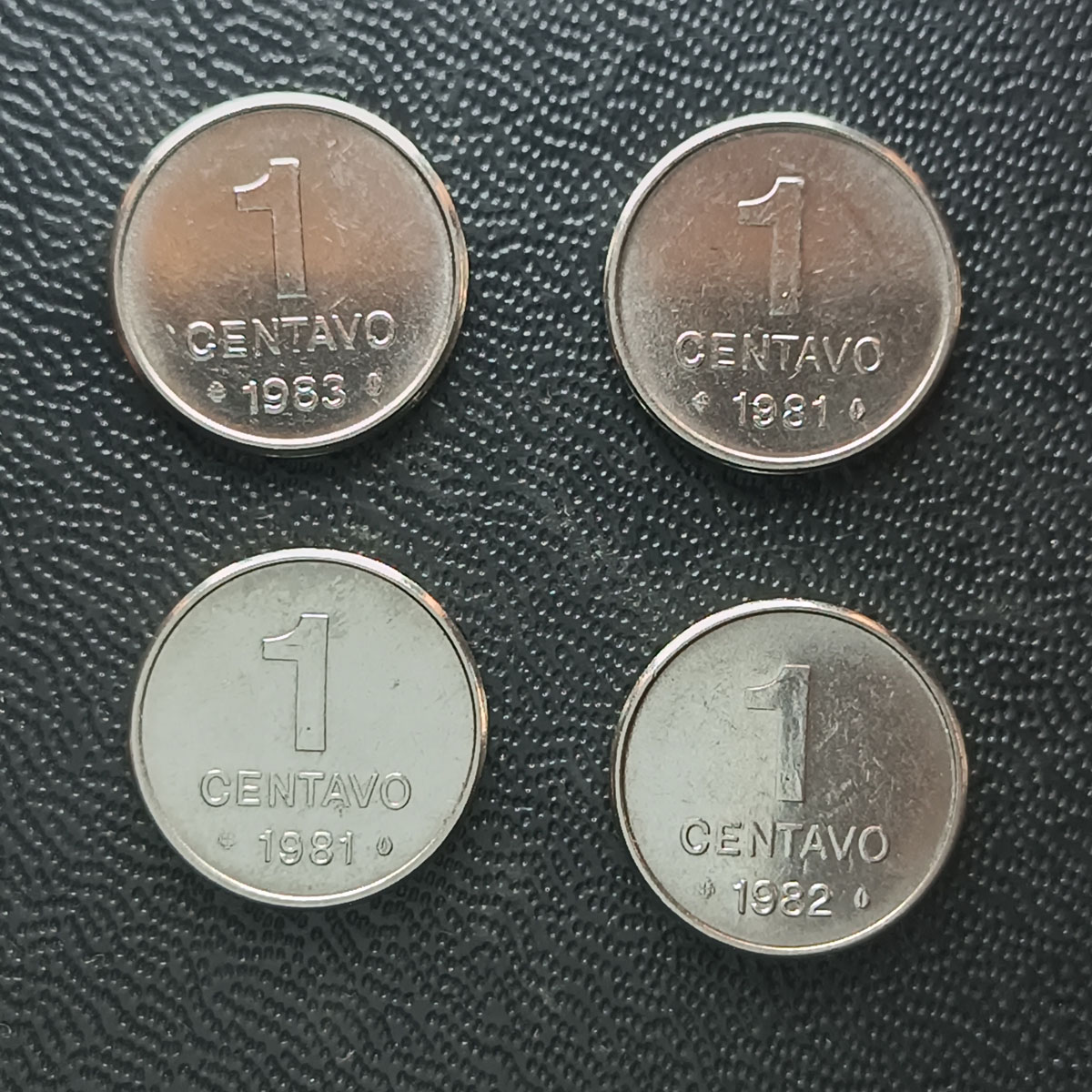 BRASIL - 1 CENTAVO 1981 - 1981 - 1982 - 1983 - AÇO INOX - SOJINHAS