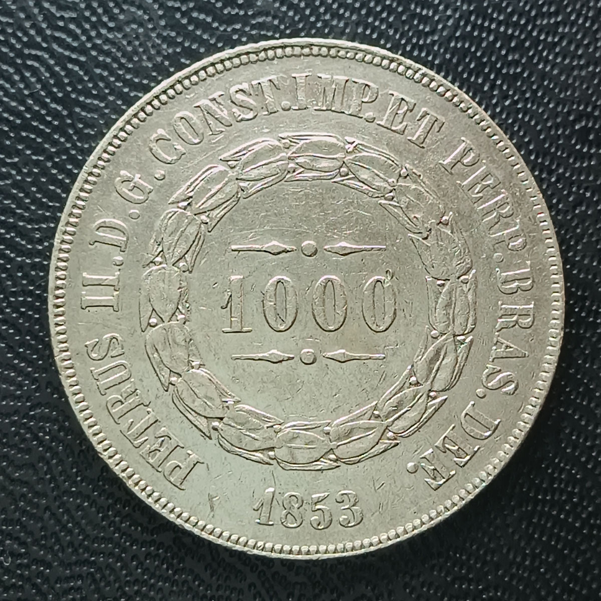 BRASIL - 1000 RÉIS 1853 - PRATA