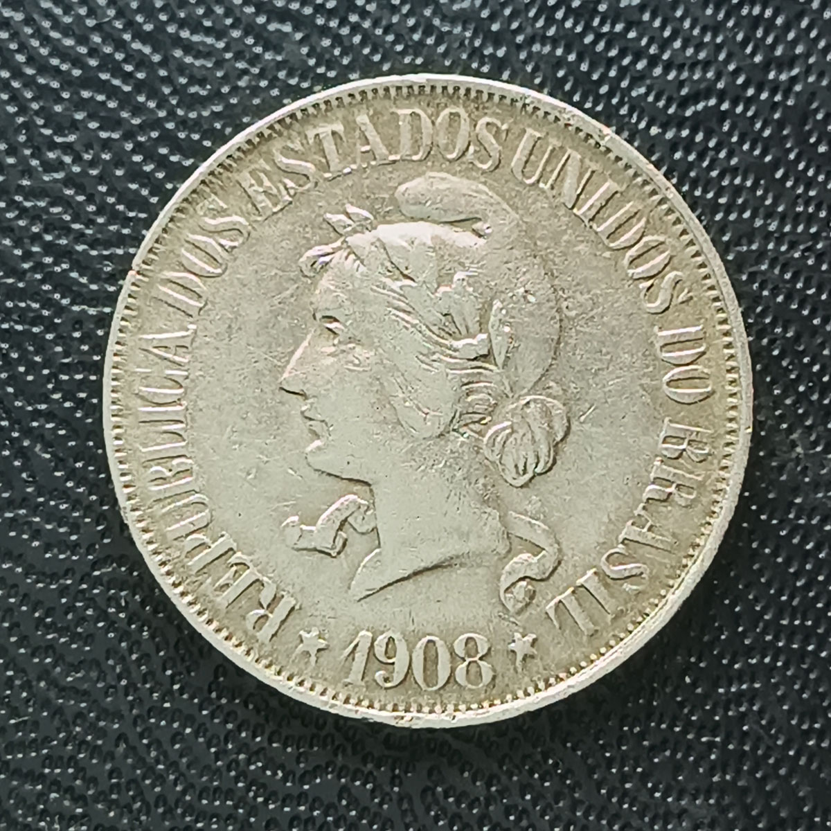 BRASIL - 500 RÉIS 1908 - PRATA