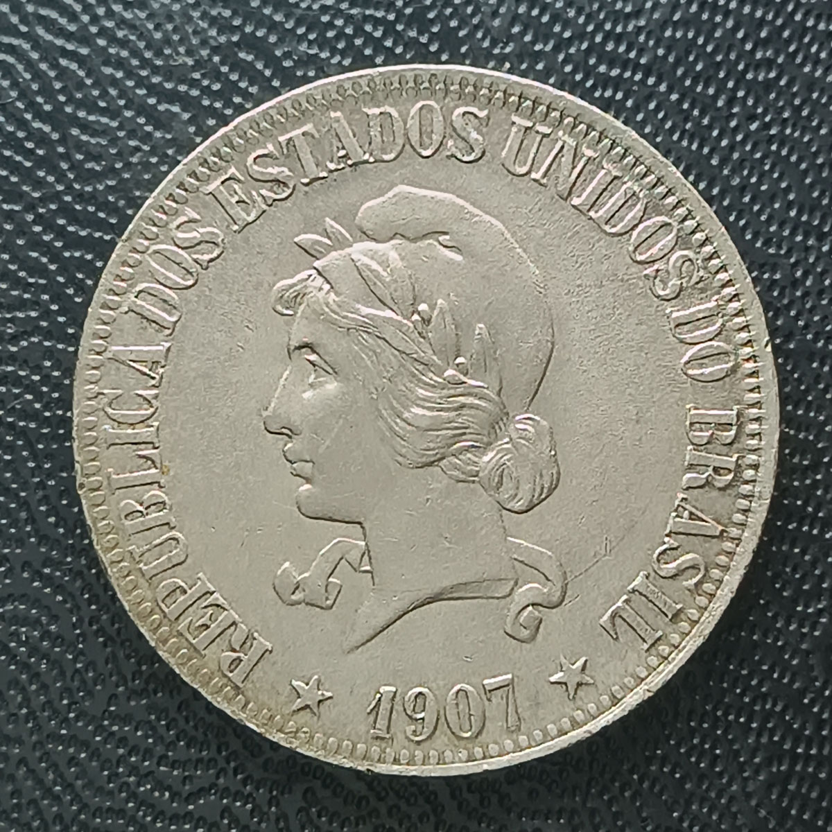 BRASIL - 1000 RÉIS 1907 - PRATA
