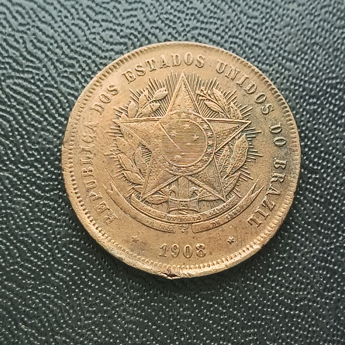 BRASIL - 20 RÉIS 1908 - BRONZE