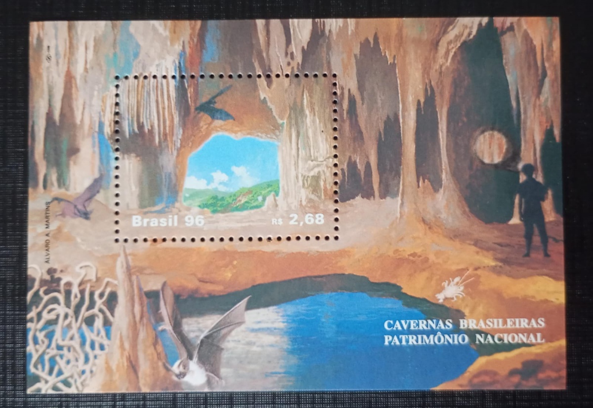 Brasil 1.996 - Cavernas Brasileiras - RHM B104 (marca 14 UF's) - Mint (MNH).