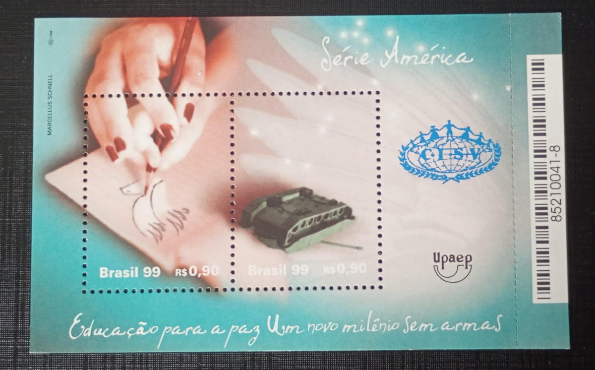 Brasil 1.999 - América Upaep: Educação para a Paz - RHM B112 (marca 3 UF's) - Mint (MNH).