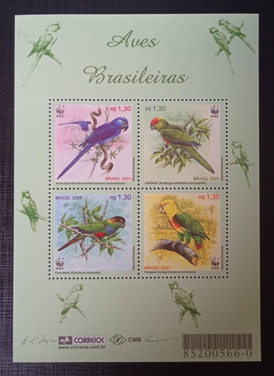 Brasil 2001 - Aves Brasileiras - RHM B119 (marca 12 UF's) - Novo (N).