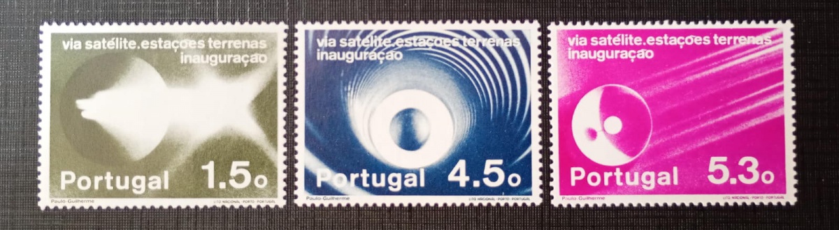 Portugal 1.974 - Comunicação Via Satélite - N 1212/14 ( 6,30) - Mint (MNH).
