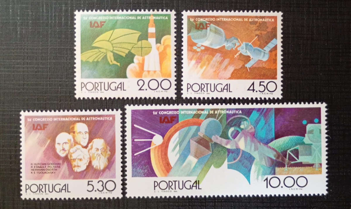 Portugal 1.975 - Congresso da Federação Internacional de Astronáutica em Lisboa - N 1261/64 ( 14,05) - Mint (MNH).