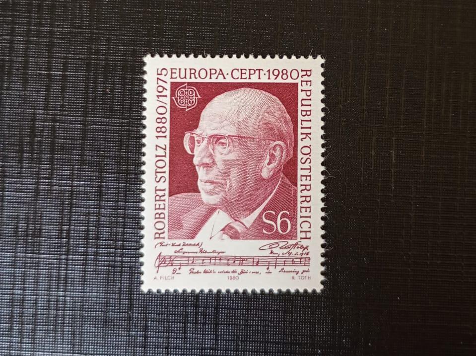 Áustria 1.980 - Europa CEPT - selo emitido isolado - Mint (MNH).
