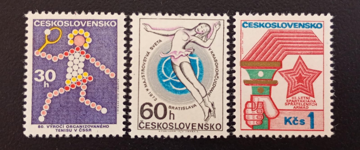 Tchecoslováquia 1.973 - Esportes - série completa - Mint (MNH).