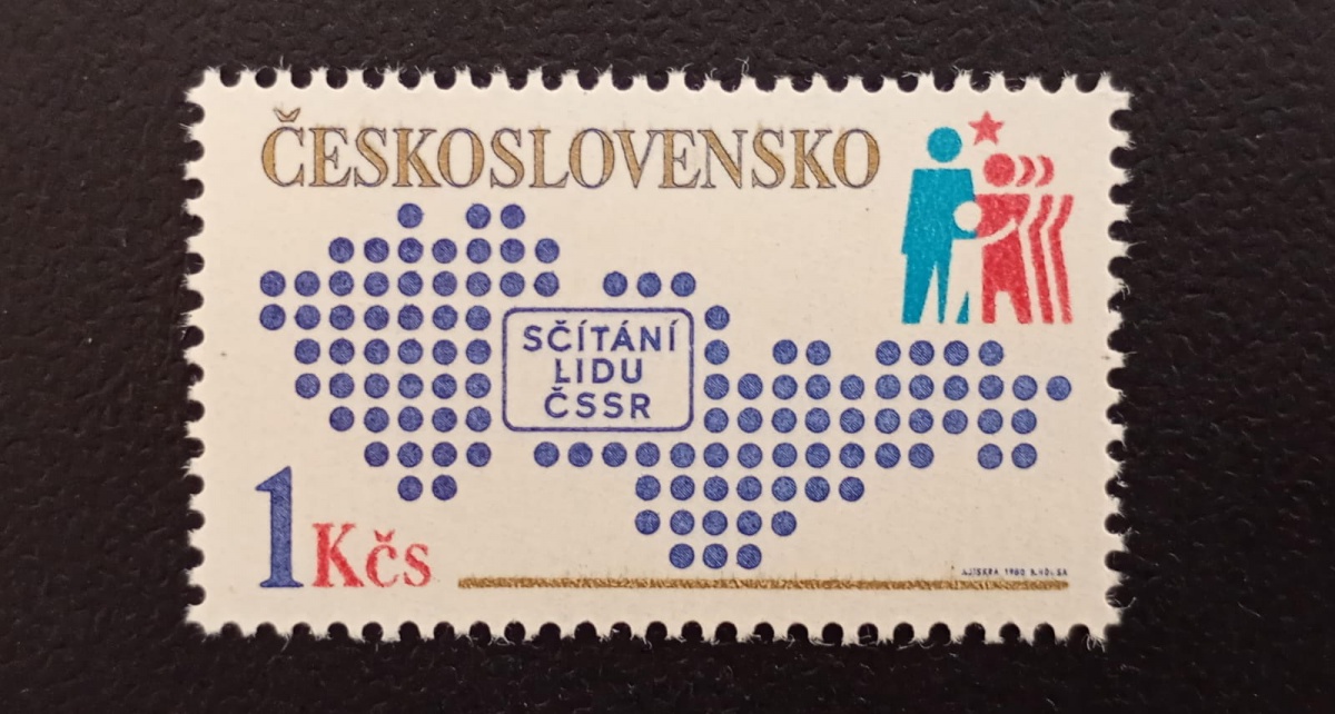 Tchecoslováquia 1.980 - Censo - selo emitido isolado - Mint (MNH).