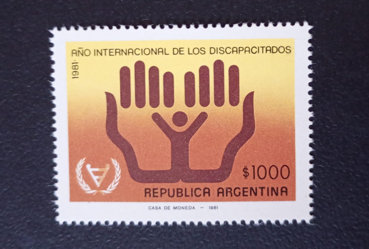 Argentina 1.981 - Ano Internacional dos Deficientes - selo emitido isolado - Mint (MNH).