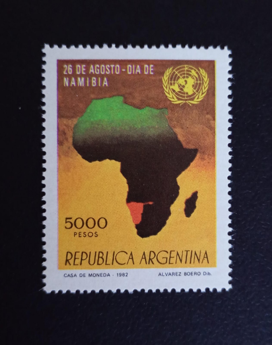 Argentina 1.982 - Namíbia - selo emitido isolado - Mint (MNH).