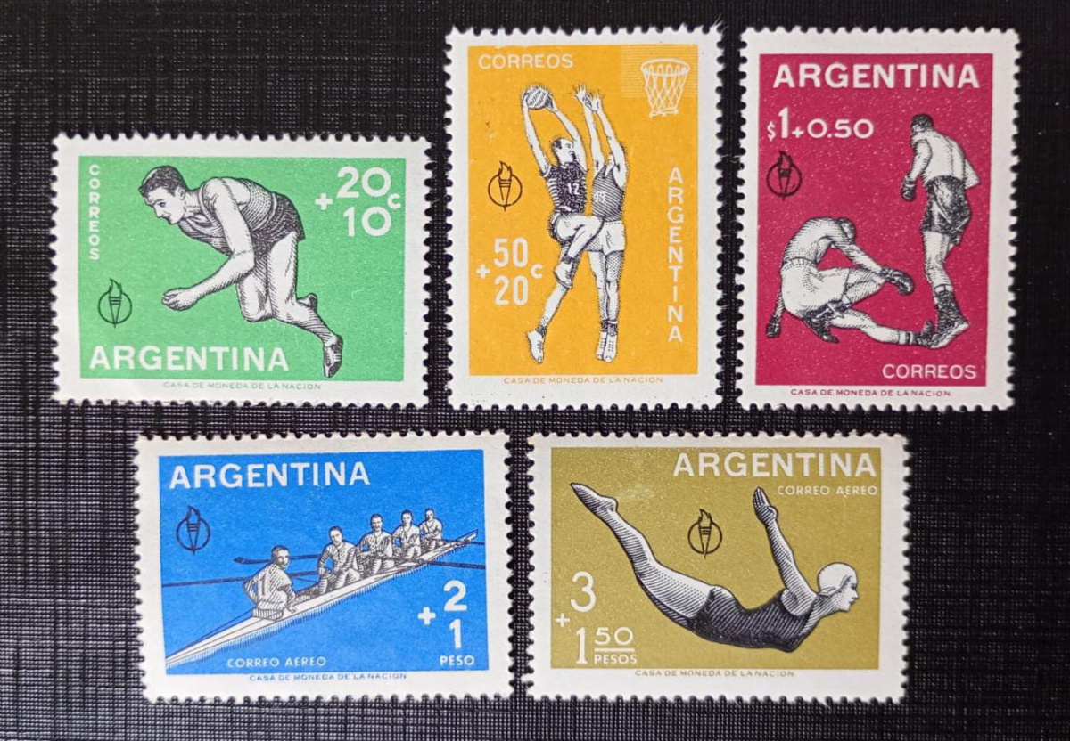 Argentina 1.959 - Esportes - série completa - Nova (N).