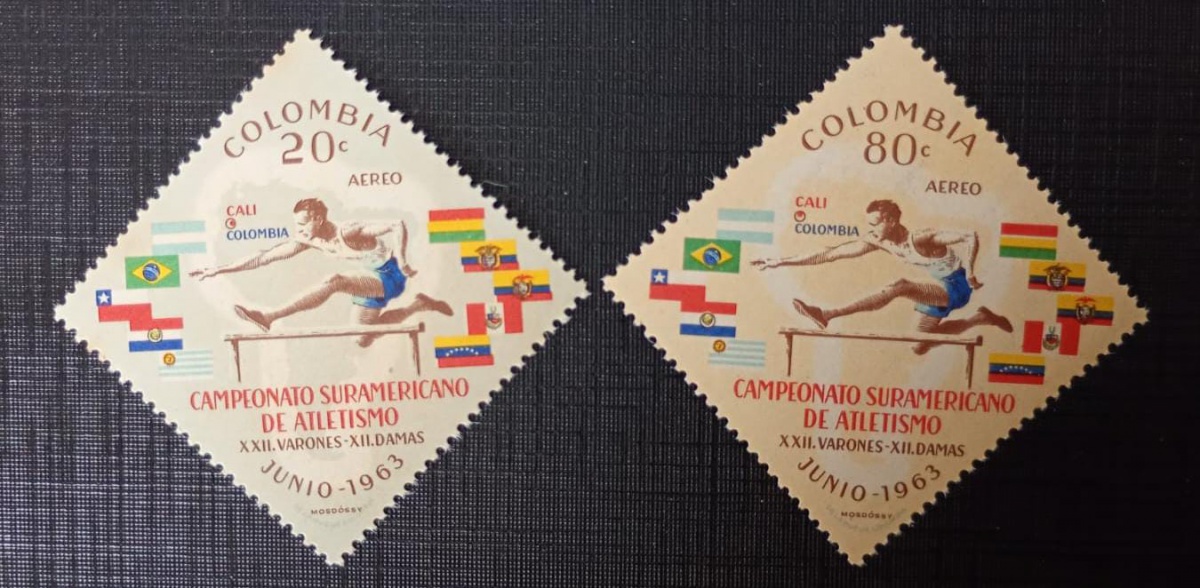 Colômbia 1.963 - Esportes: Campeonato Sul-americano de Atletismo - série completa - Nova (N).