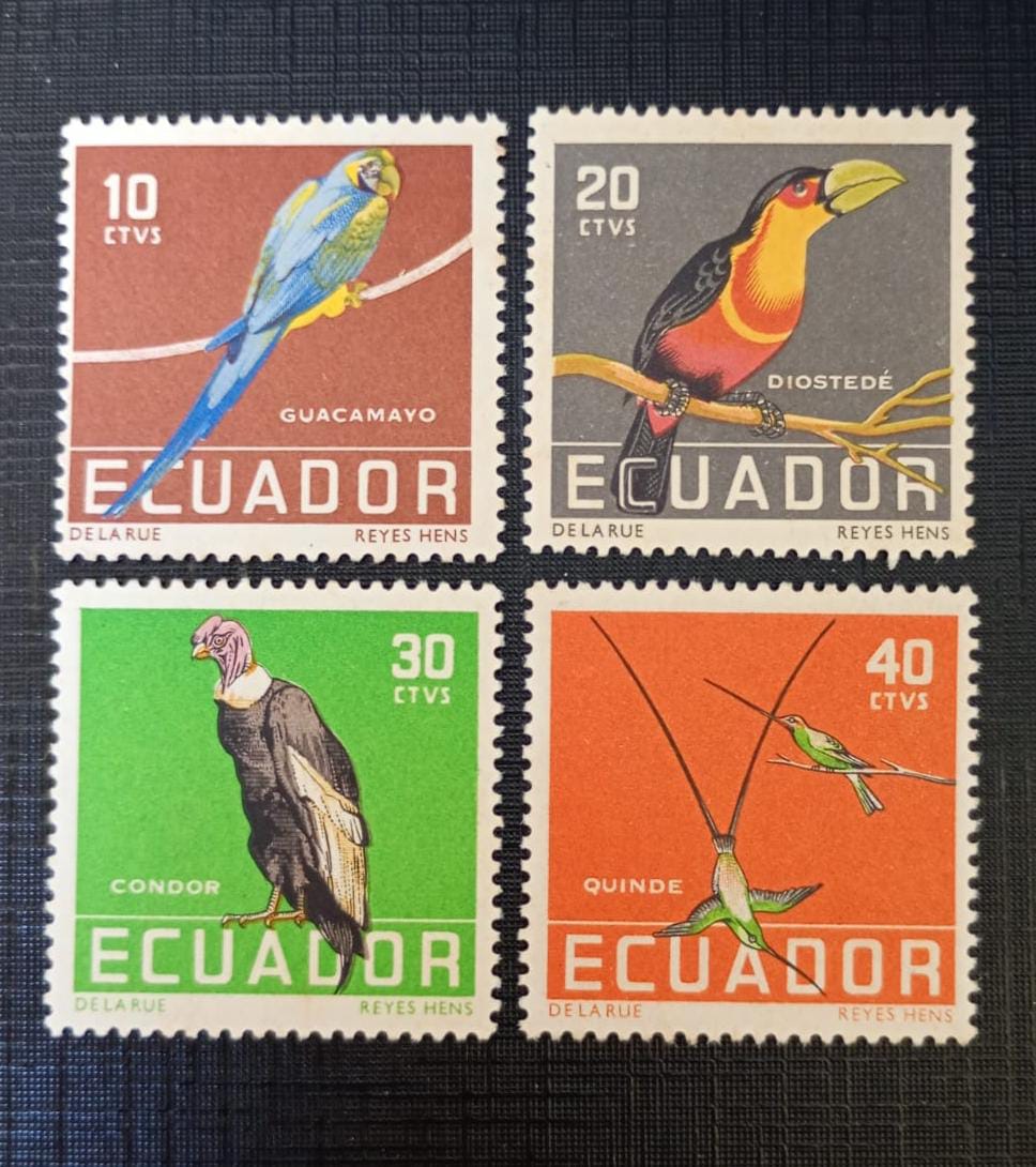 Equador 1.958 - Centenário do Selo Postal - série completa - Nova (N).