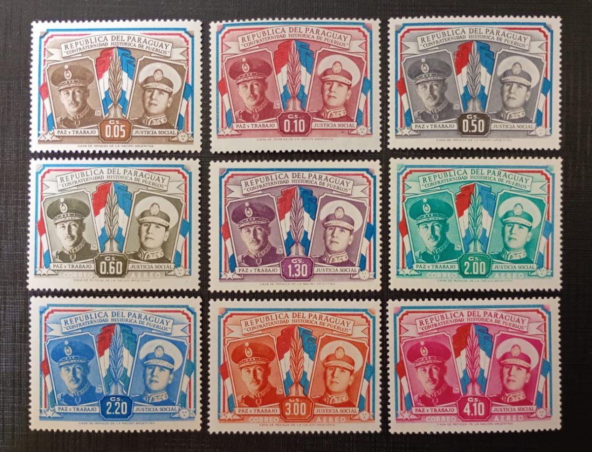 Paraguai 1.955 - União Histórica com a Argentina - série completa - Nova (N).
