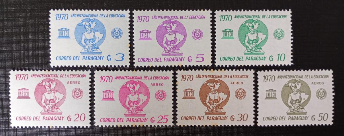 Paraguai 1.970 - Ano Internacional da Educação - série completa - Nova (N).